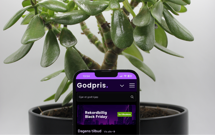 Godpris appen med Black Friday motiv