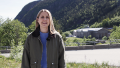 Silje Nordnes ved Vemork kraftstasjon