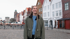 Silje Nordnes på Bryggen i Bergen