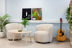 Loungeområde ungdomsrommet Radiumhospitalet