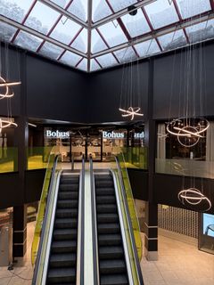 Rulletrappen opp til Bohus butikken på Triaden Storsenter i Lørenskog