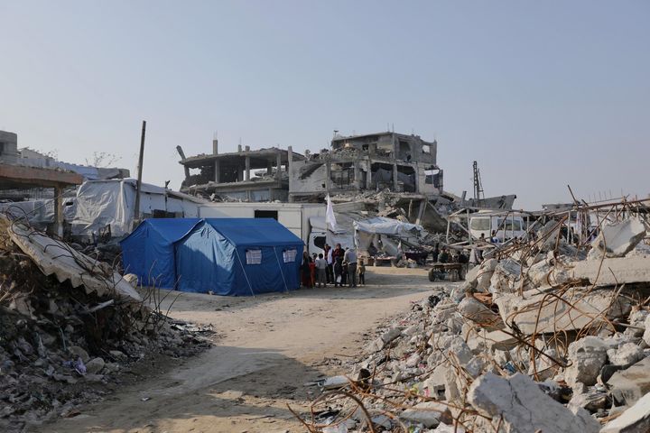 Leger Uten Grensers mobile klinikker gir helsehjelp til palestinere i Jabalya by, north på Gazastripen.