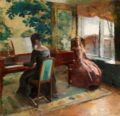 Asta Nørregaard, «Musikkinteriør», ca.1885