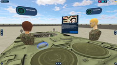 Digital kopi av Leopard 2A4 i Fynd CORE hvor soldater utfører de prosedyrene de ville gjort på en fysisk vogn.