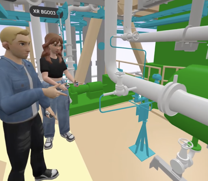 I Aker Solutions virtuelle møter i VR kan ansatte fra hele kloden treffes som avatarer inne i fremtidige installasjoner for diskusjon om utforming, tenknologi og annen planlegging.