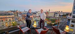 Head of Partnerships Brage Lie Jor and CEO Jan Thoresen (to ther right) under a visit to Copenhagen in 2024.