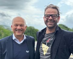 Steinar Ranheim, Salgssjef i Agria, og Gudbrand Lie Vatn, daglig leder i DyreID