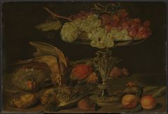Clara Peeters, "Still Life with Small Game and Grapes on a Gilded Tazza", c. 1620, Nasjonalmuseet, Oslo. Photo by Børre Høstland / The National Museum.