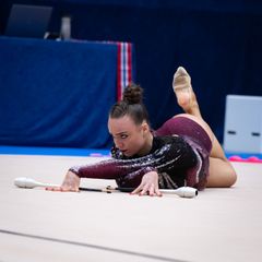 Josephine Juul Møller under NM i rytmisk gymnastikk Foto: Tatiana Torset