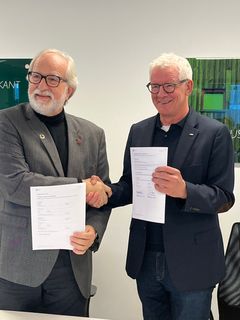 Torbjørn Sterri fra Sandnes kommune og Sjur Hana fra Backe Rogaland