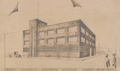 Ariktekt Thorvald Astrups tegninger av Verksgata 54, datert 1929