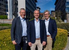 Fra venstre Asle Randen i Backe, Mårten Skällenäs i DC Nordic og Tore Bakke i Bravida