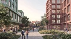 Dammyr har en svært god beliggenhet, med kort avstand til sentrum, jernbanestasjonen og kollektivtransport.