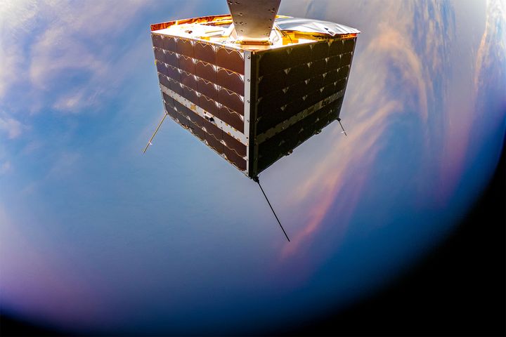 MP42 Microsatellite Selfie in Orbit