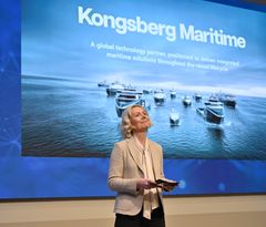 Lisa Edvardsen Haugan presenterte nye Kongsberg Maritime under Q4 6. februar 2026.