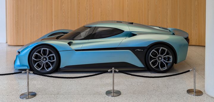 Hyperbilen EP9 er utstilt på NIO House i Oslo i en begrenset periode.