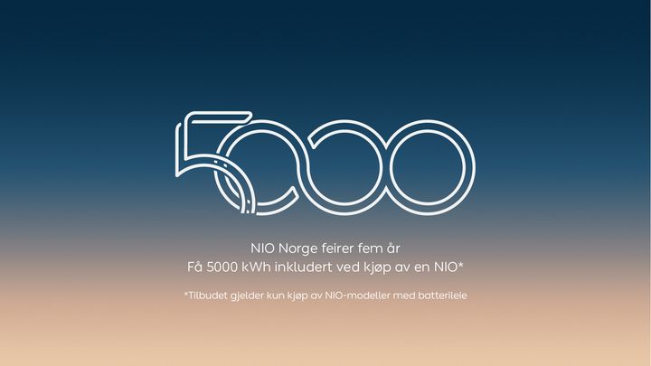 NIO feirer fem år i Norge: 5000 kWh energi inkludert ved kjøp av ny NIO
