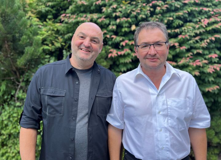 Attila Nemes (t.v.), seniorforsker og prosjektleder for OPTAIN fra NIBIOs side sammen med Martin Volk, OPTAINs prosjektkoordinator fra UFZ Helholtz Centre i Tyskland.