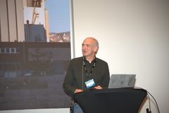 Helge Bonesmo åtvara om mogeleg overproduksjon av fôrkorn under Korn 2026 på Gardermoen tidlegare i år.