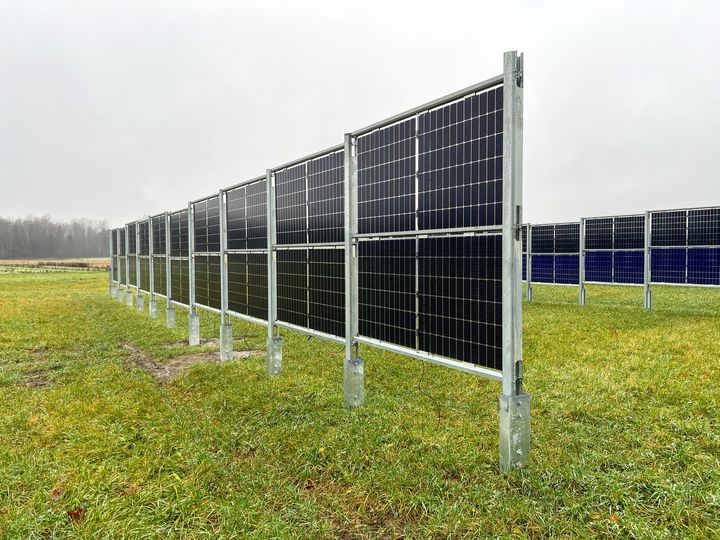 Solcellepanel på Ås.