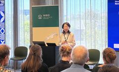 Yutong Qiu fra Wageningen University & Research presenterte EU-Kina-prosjektet NEXRUR under Horizon Europe.
