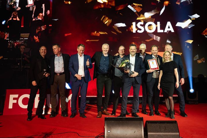 I kategorien Årets leverandør – stor klasse gikk Isola helt til topps.