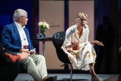 I ett av panelene møtte Ane Brevik (avbildet) og  Kjell Magne Bondevik (avbildet)  Finn-Jarle Rode og Helle Thorning-Smith