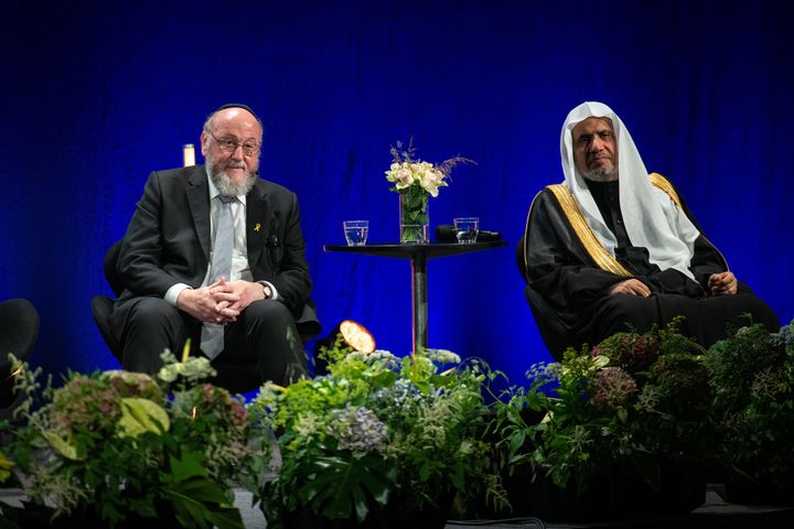 Fra venstre: Ephraim Mirvis og Mohammad bin Abdulkarim Al-Issa