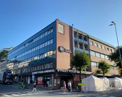 Bankbygget i Arendal sentrum, Foto: Kristin Vedum, InnoTre