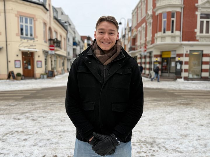 LETTET: Tidligere Haslum-spiller Felix Lunde er glad for å ha fått medhold, og gleder seg over hverdagen i sin nåværende klubb, Sandefjord. Foto: NISO/Baardsen Sport