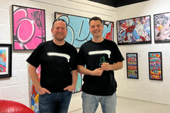 Ola Hanø og Dino Beslic fra Street Art Norge