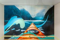 Et av syv utsmykkinger gjort på boligkvarteret på Hugin A