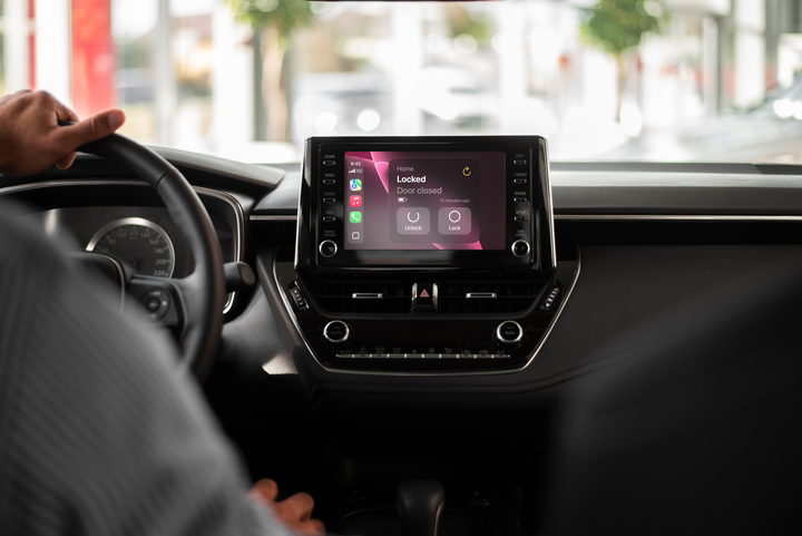 Nuki CarPlay Widget on car screen