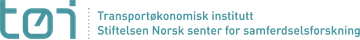 Transportøkonomisk Institutt Stiftelsen Norsk senter for samferdselsforskning