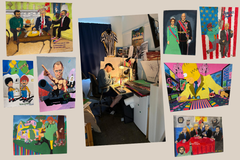 Bildene som auksjoneres bort av Richard Banks til inntekt for sykehusklovnene.