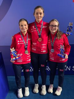 Fra venstre: Europamesternne på lag - Pernille Nor-Woll Jeanette Hegg Duestad og Synnøve Berg