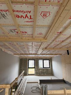 Her er dampsperren montert