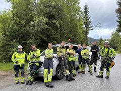 F.v.: Ole-Bent Søreide, Jonas Sårheim, Kristian Årskog, Robin Andre Hoddevik, Emil Voksø, Oliver Holmøyvik, Simen Sunde, Håkon Krøvel, Marius Aske.