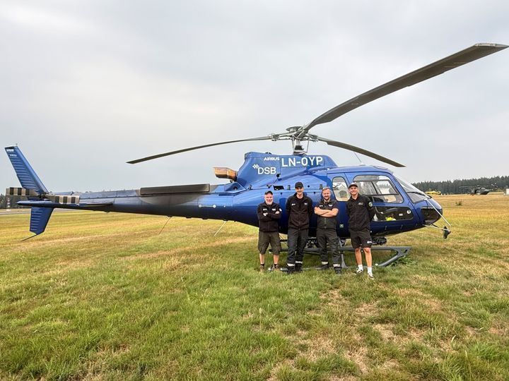 Skogbrannhelikopter med crew i Belgia