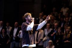 Lars Vaular på avslutningskonserten Grieg og Vaular i Grieghallen