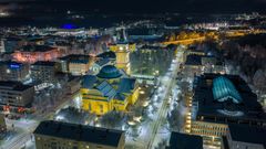 Aerial view of Oulu Cathedral