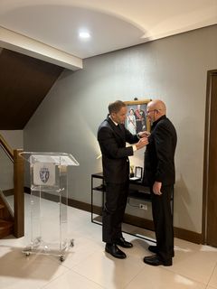 Ambassadør Christian Halsaas Lyser og sjømannsprest Stein Vangen