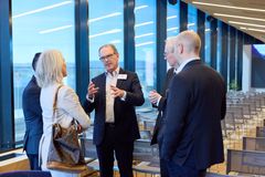 Byrne Murphy i forbindelse med et arrangement i Oslo i dag. Foto: Fredrik Mørk / NTB