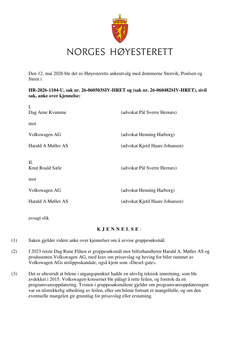 Høyesteretts kjennelse av 12. mai 2026