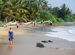 Helene Mulholland, forfatter av den kommende boka 'Du kan ikke leve sånn! – En nomades historie om veien til annerledes rikdom'. Her i Sri Lanka.