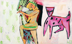 PIA MYRVOLD, Nature, 1985, 140x185cm, acrylic on canvas