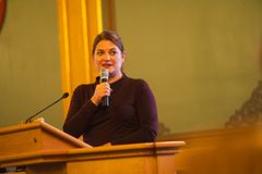 Næringsminister Cecilie Myrseth under lanseringen i Stortinget 21. oktober 2026