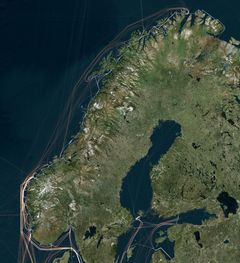 AIS-track av cruise i norske farvann 2025