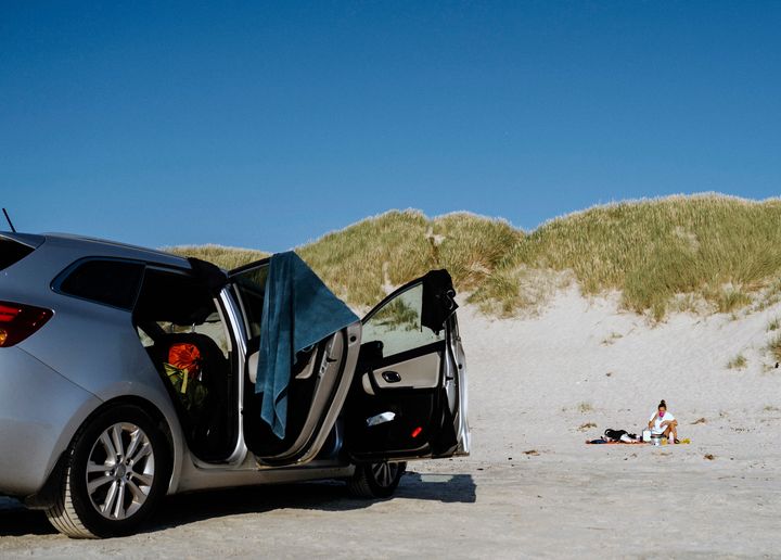 Bilde av bilk på strand