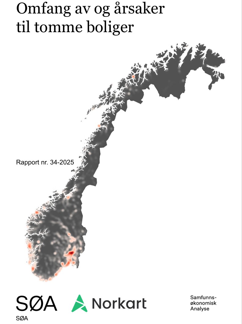 Rundt 200 000 boliger står tomme i Norge